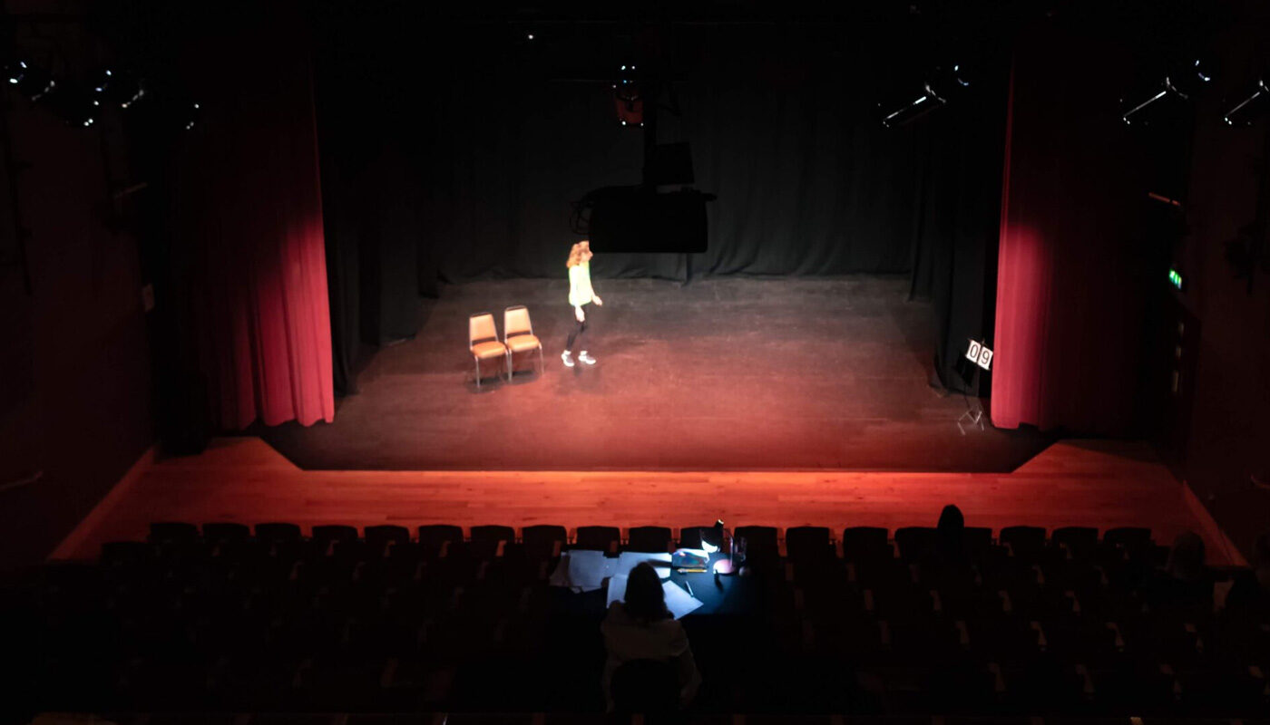 Performers on stage at dlr Mill Theatre